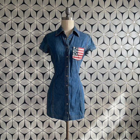 Vintage Tommy Hilfiger Denim Mini Dress - Picture 2 of 5